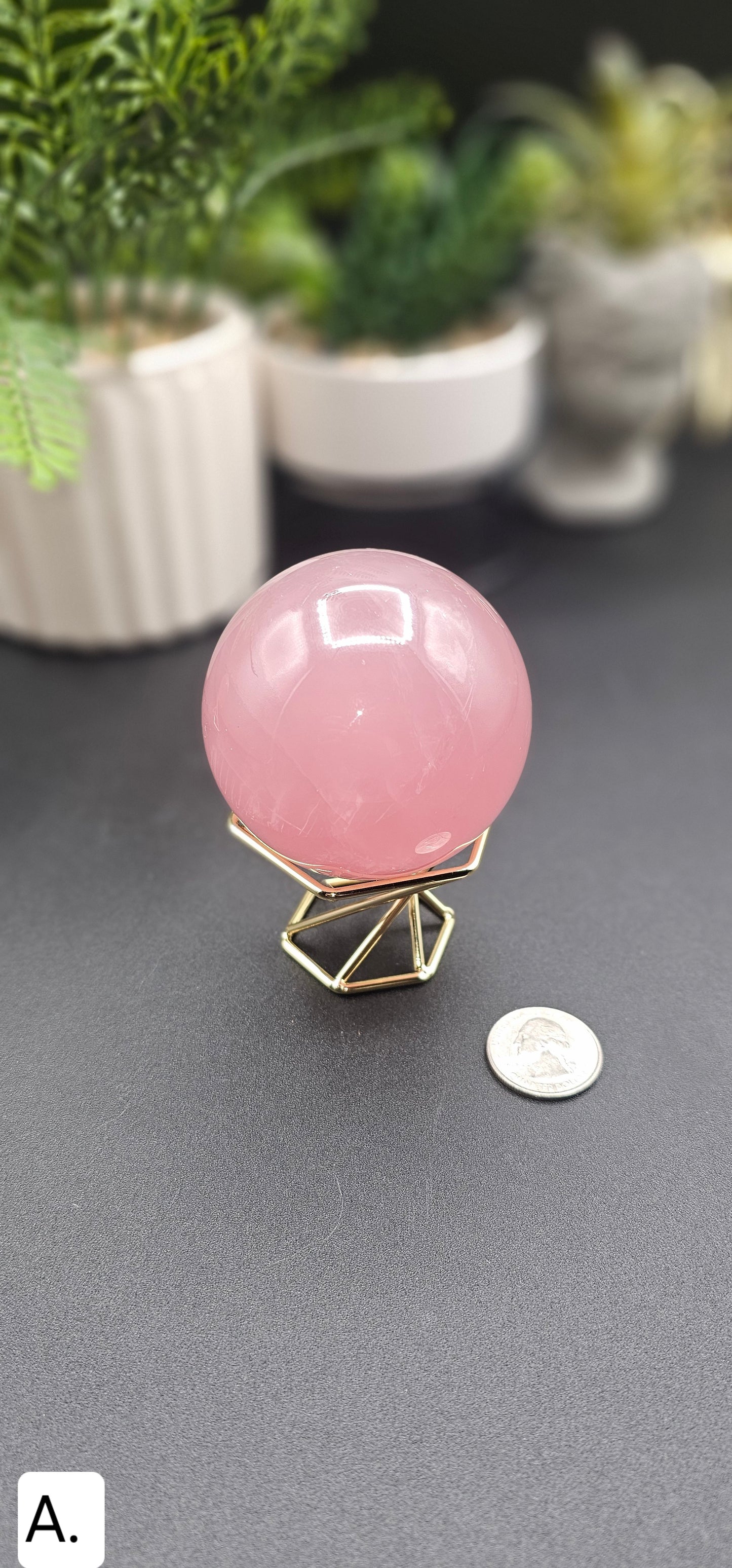 Mozambique Rose Quartz Sphere with Asterism