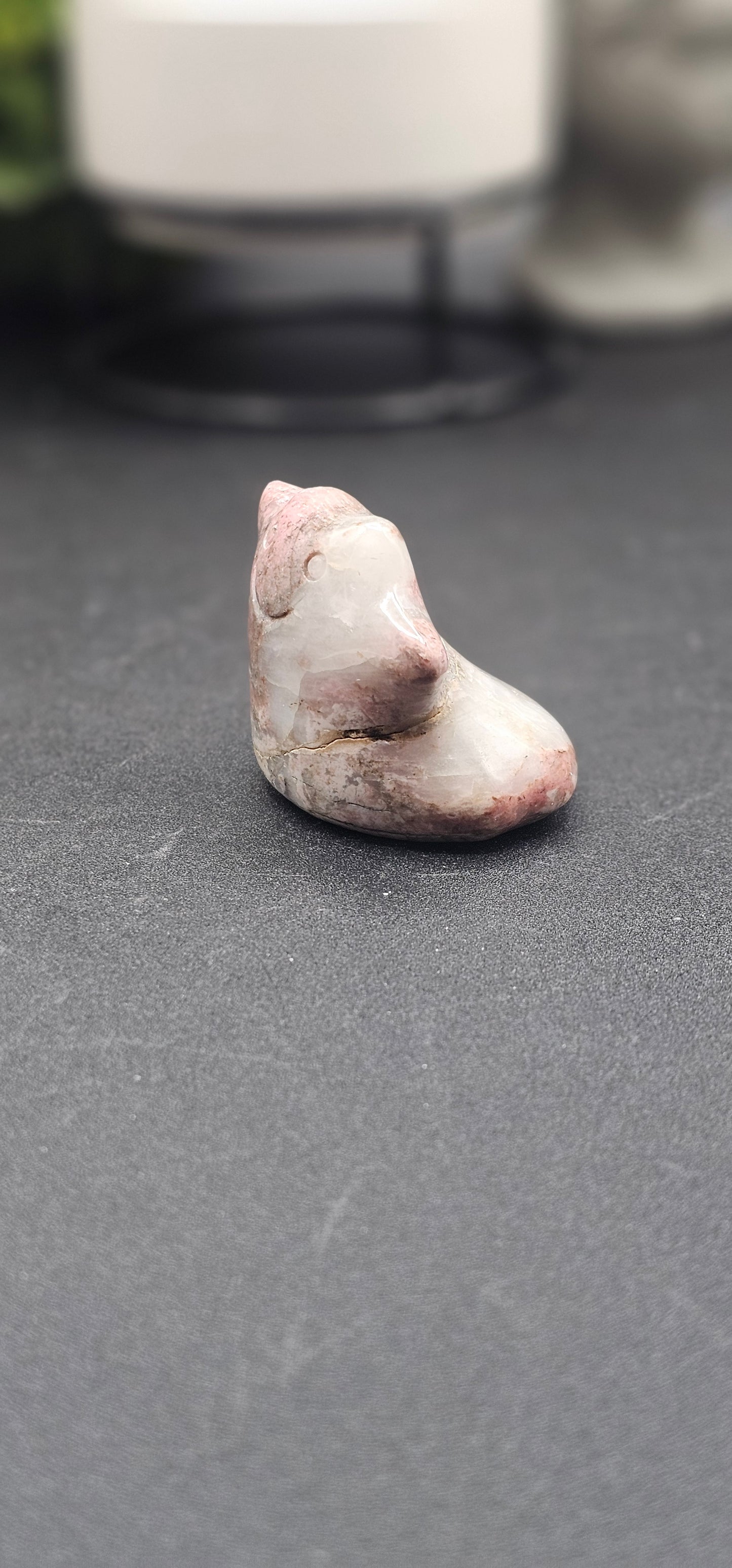 Pink Calcedony Happy Face Ditto