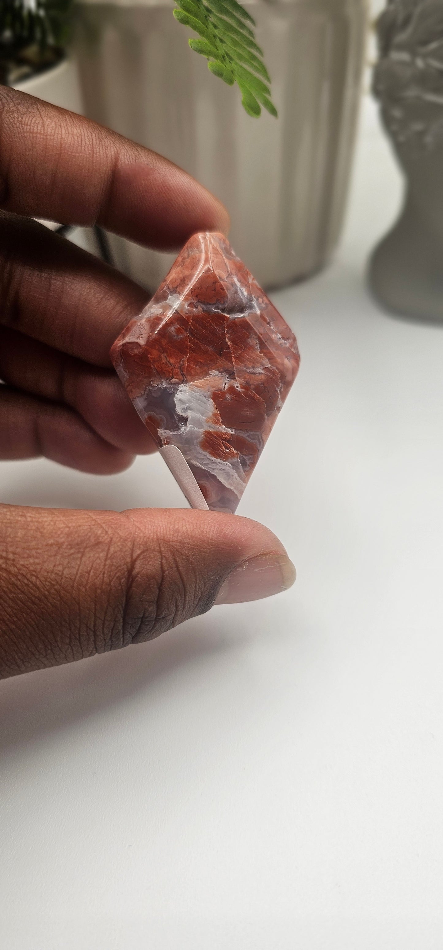 Pink Calcedony Rhombus