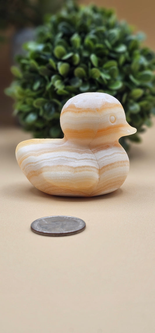 Yellow Calcite Rubber Ducky