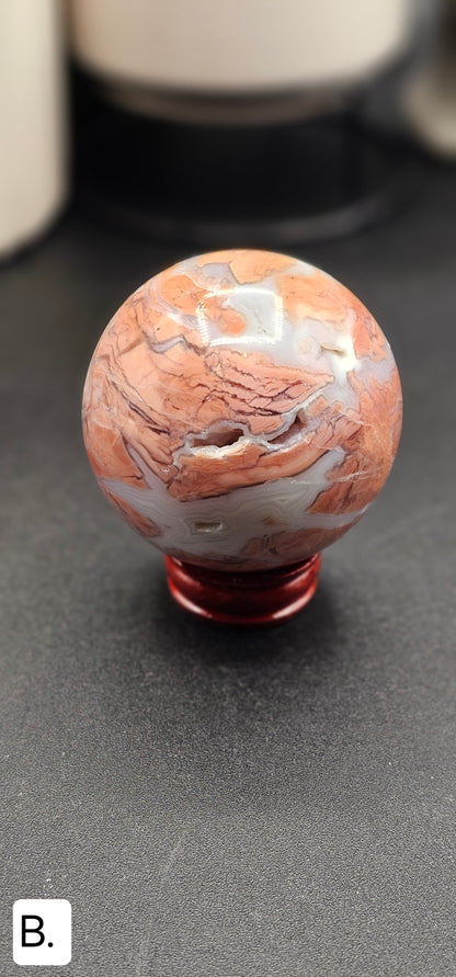 Pink Calcedony Sphere