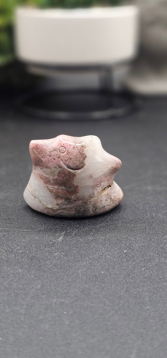 Pink Calcedony Happy Face Ditto