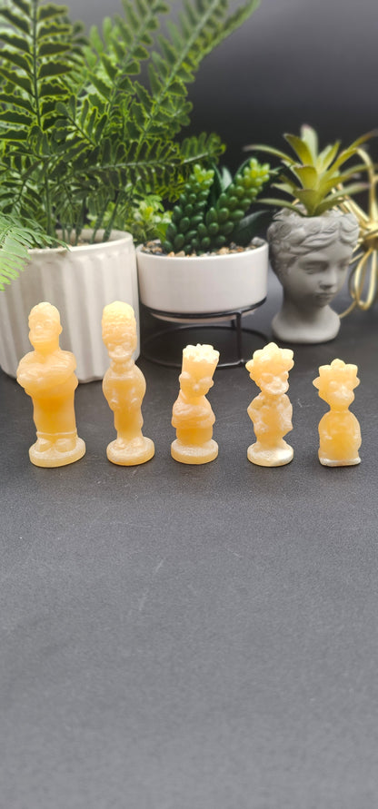 Yellow Calcite Simpsons Family