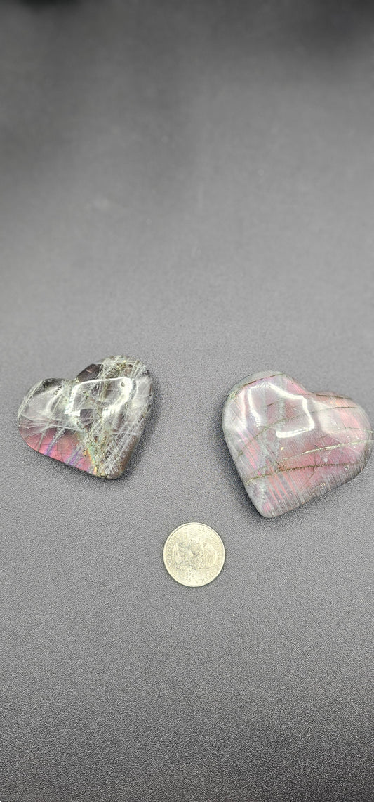 Labradorite Heart