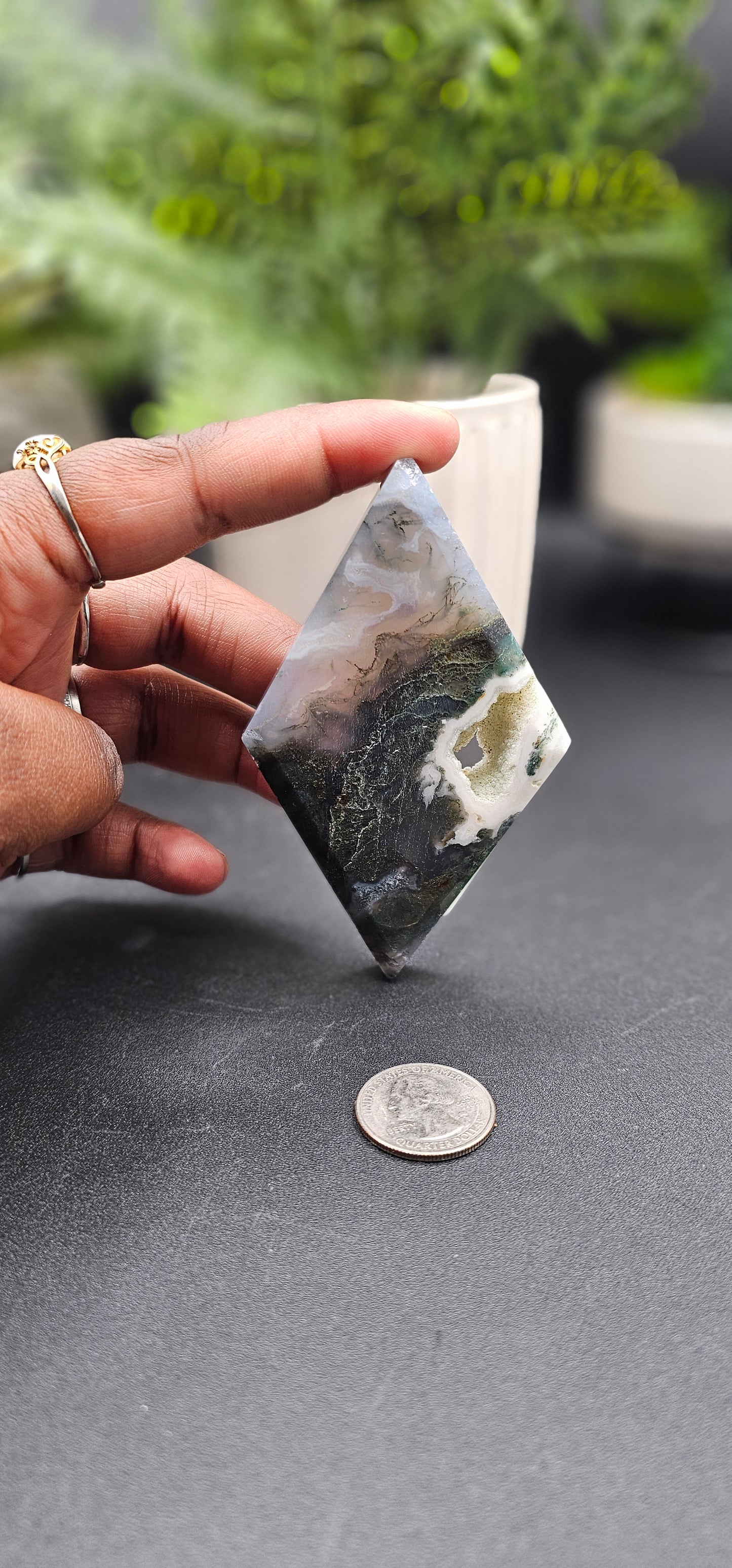Moss Agate Rhombus