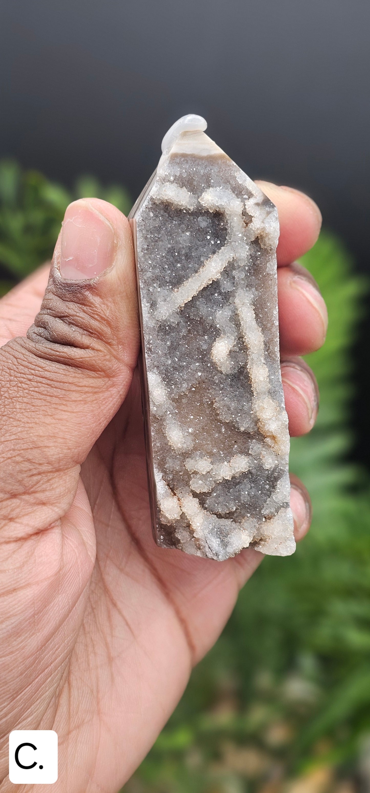 Druzy Agate Tower
