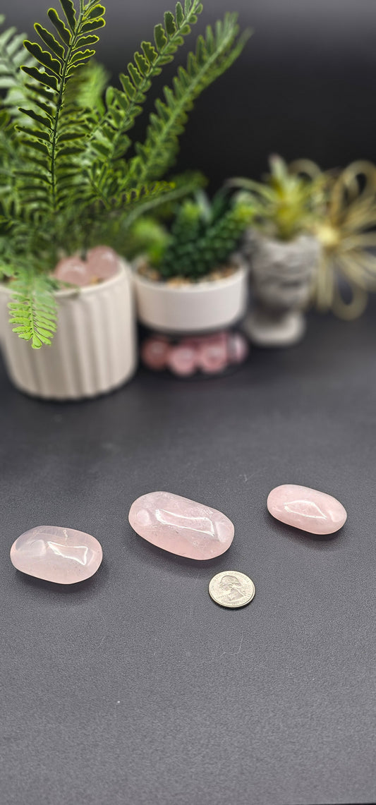 Rose Quartz Palm Stone