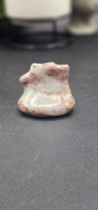 Pink Calcedony Happy Face Ditto