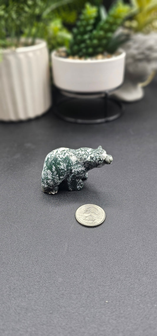 Moss Agate Bear