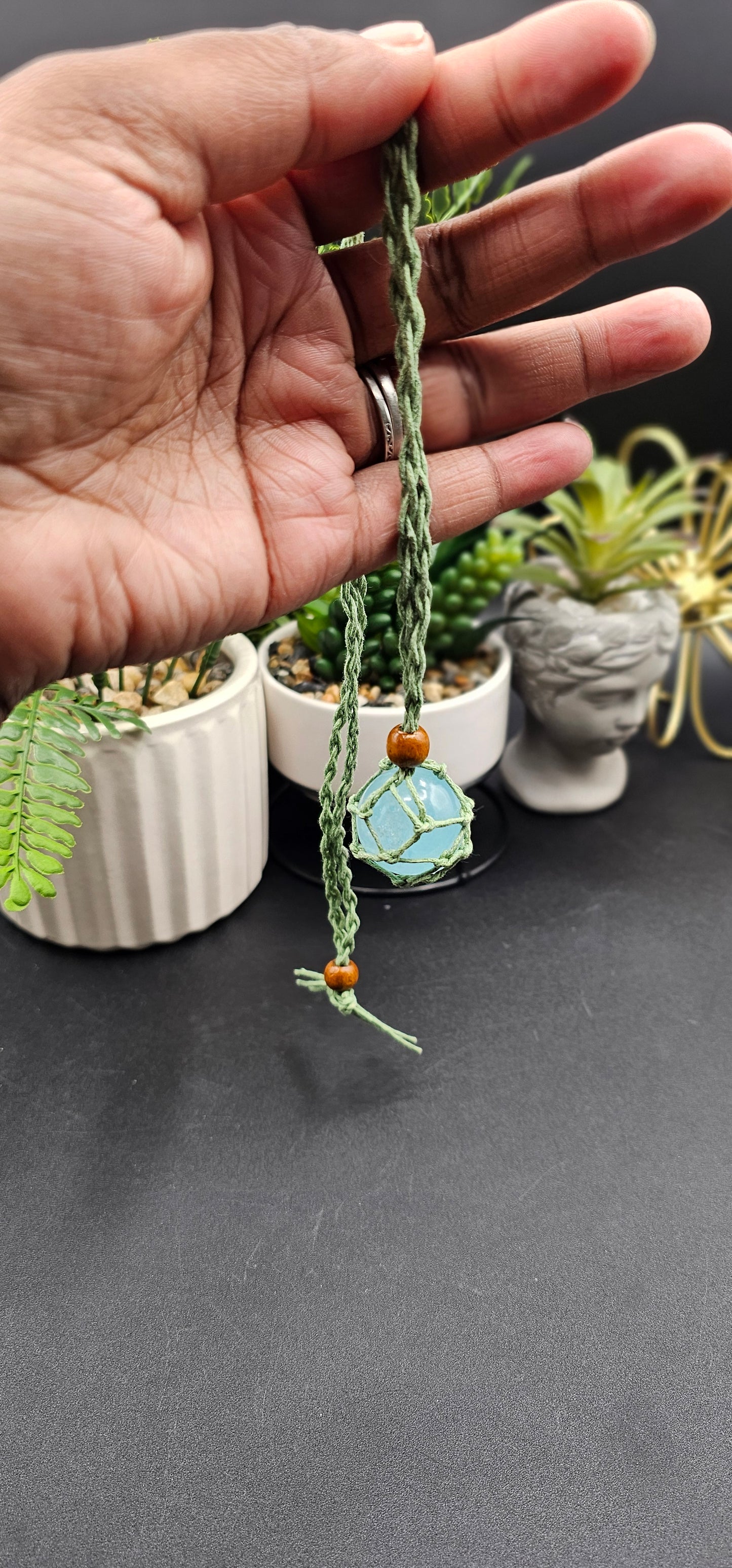 Boho Style Crystal Necklace Holder